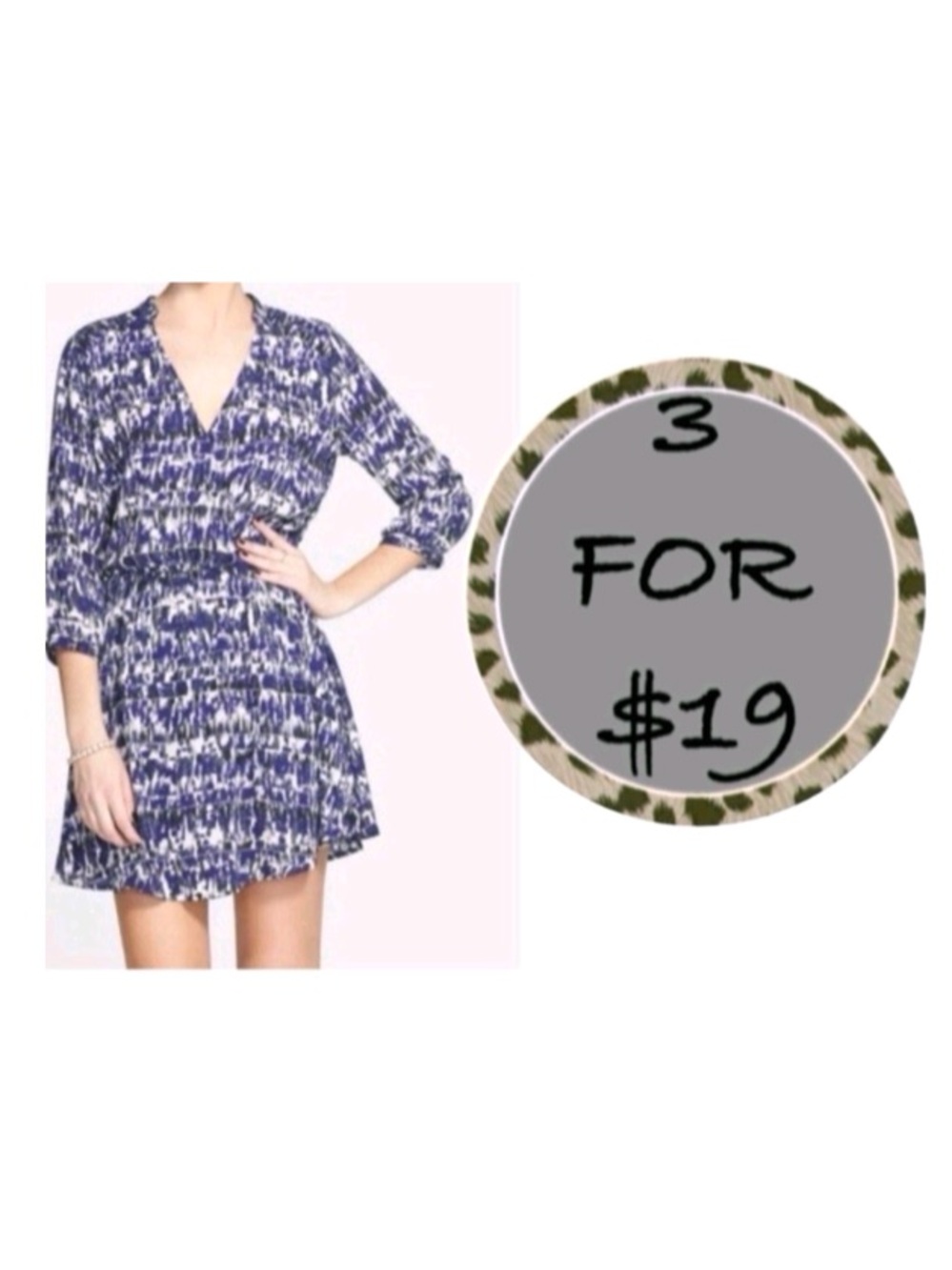 3/$19 Lilla P purple hatchcross Henley dress